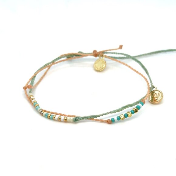 2 Pura Vida Beaded Dainty Bracelets - Picture 1 of 3